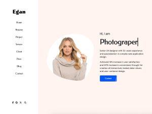 Egan – Personal resume, portfolio, blog WordPress Theme
