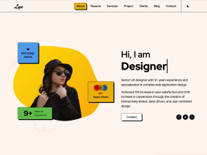 Adinda – Personal resume, portfolio, blog WordPress Themes